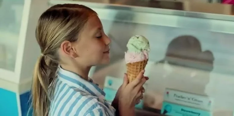 Abigail Pniowski as Talulah (with ice cream cone) - The Rest of Us