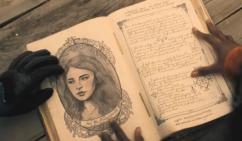 Violet finds an entry about Jack that wasn't there before. - Van Helsing 505