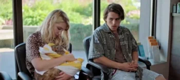Sophie Nelisse as Aster and Charlie Gillespie as her boyfriend - The Rest of Us