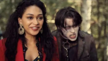 Savannah Basley as Cleo Clanton and Billy Bryk as her brother Billy - Wynonna Earp 410