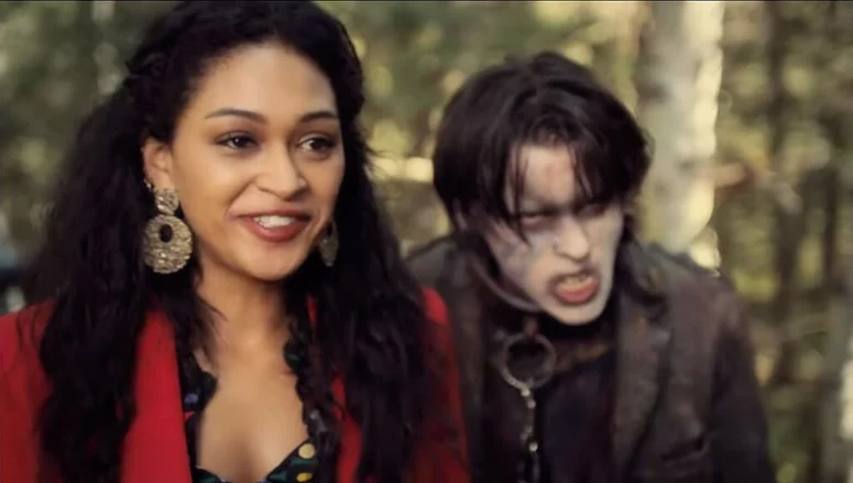 Savannah Basley as Cleo Clanton and Billy Bryk as her brother Billy - Wynonna Earp 410