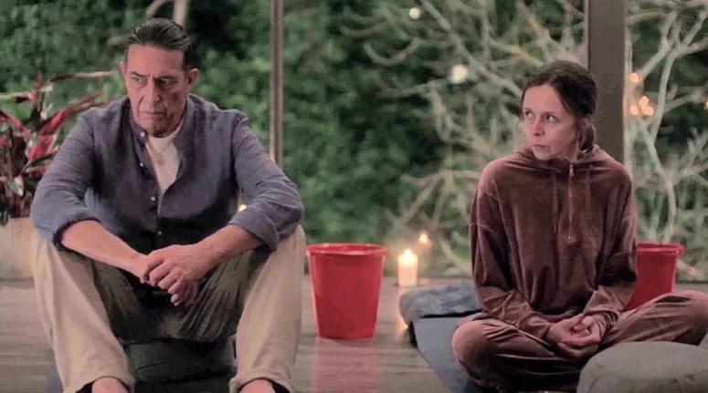 Ciaran Hinds as Eamon Cunningham and Fiona Bell as his estranged wife Angela - Kin -106