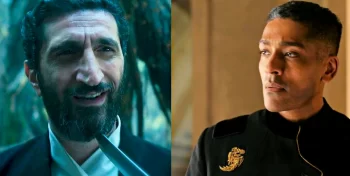 Ishmael (Fares Fares) and (right) Lews Theron Telamon (Alexander Karim) - The Wheel of Time 108