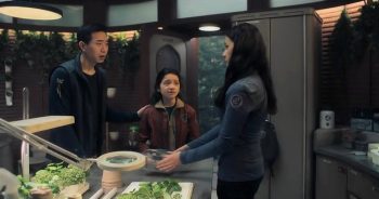 Dianne Aguilar as Dot, Daniel Jun as Gary, and Emma Ho as Cara- The Expanse 602