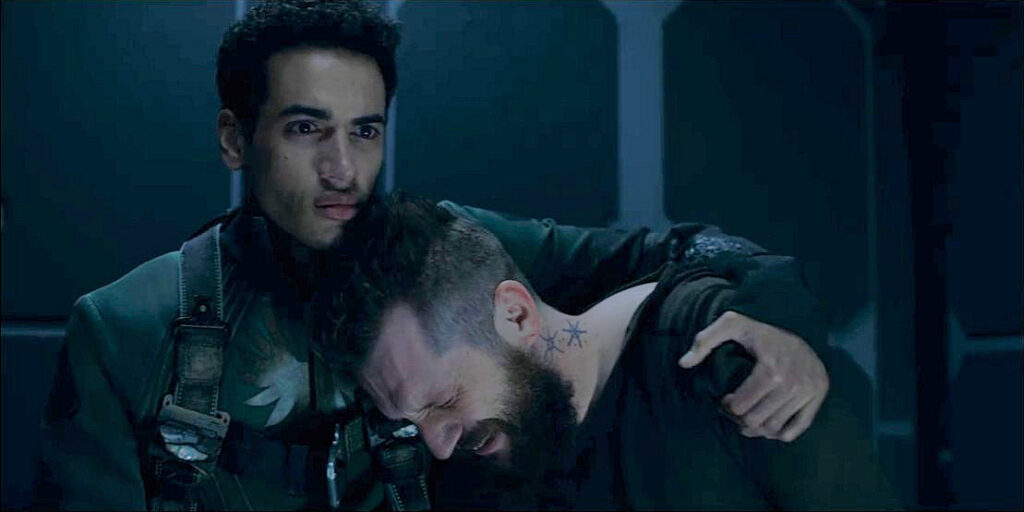 Jasai Chase Owens as Filip and Joe Perry as his friend Tadeo - The Expanse 605