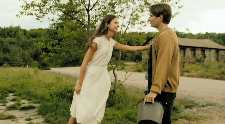 Sara Myers (Avery Konrad), shown here with her brother - From