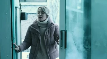 Sophie Scott (Skyler Davenport) after getting through a locked patio door with Kelly's help - See For Me