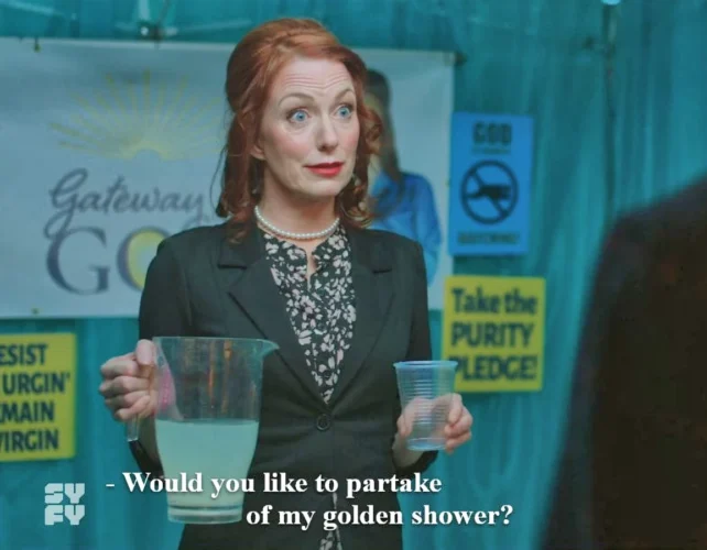 Geri Hall as Christine at her lemonade stand - Astrid and Lilly Save the World 107