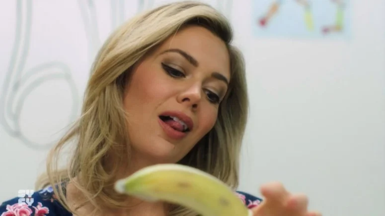 Megan Hutchings as Michelle (with banana) - Astrid and Lilly Save the World 107