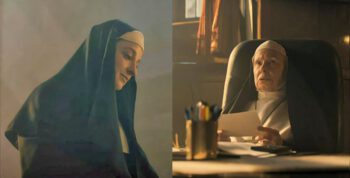 The helpful Sister Yasmin (Christie Stewart) and (right) the less helpful Sister Mary Ellen (Diana LeBlanc). - SurrealEstate 105