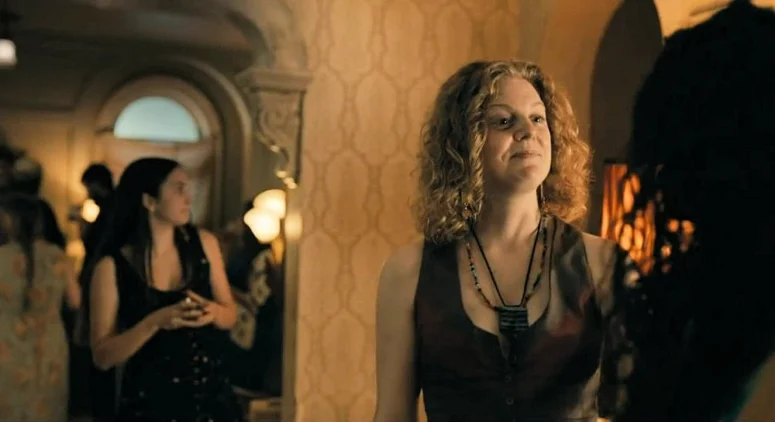 Leah Pritchard as Stacey who kisses Fatima passionately in Episode 7 - From