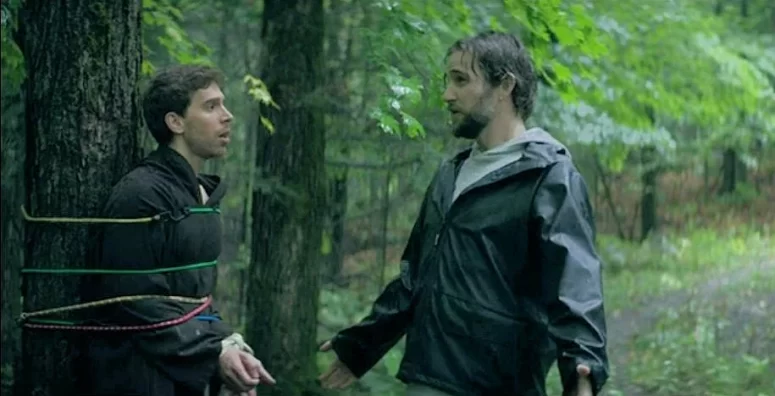 Jordan Gavaris as Justin and Travis Nelson as Riley - The Lake