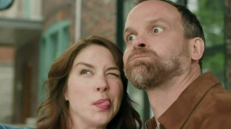 Erin Karpluk as Alison and Trevor Hayes as Dominick - All My Husband's Wives