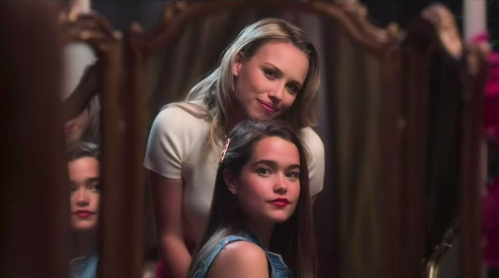 Grace Dzienny as Elinor and Sarah Catherine Hook as her sister Juliette - First Kill