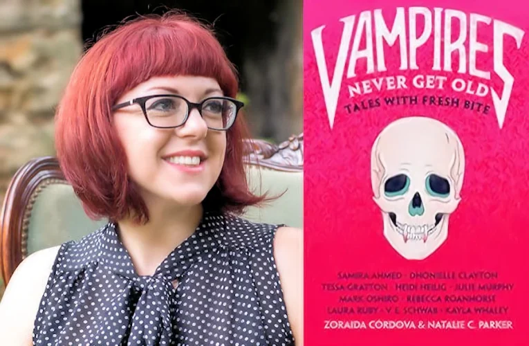 Author V.E. Schwab and the anthology Vampires Never Get Old