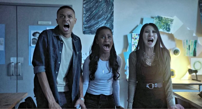 Bzhaun Rhoden, Keeya King, and Doralynn Mui in BAGMAN - Two Sentence Horror Stories - 301