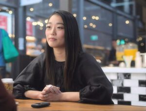 Helen Kim as My-Gyung, who just wanted to improve her language skills