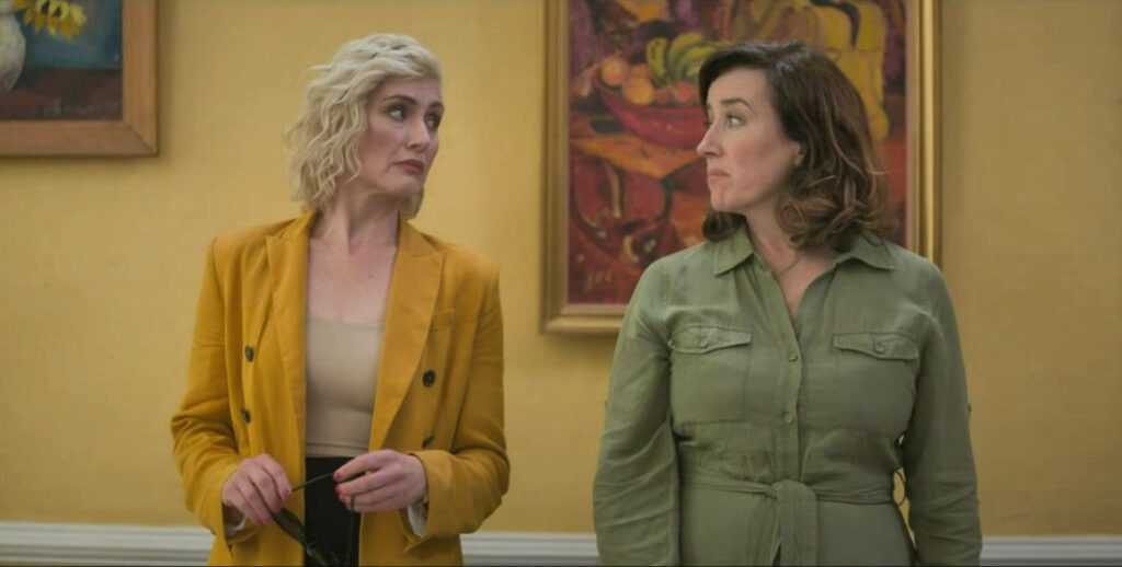 Rolanda Marais as Candace Webster and Maria Doyle Kennedy as Tannie Maria - Recipes For Love And Murder