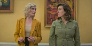 Rolanda Marais as Candace Webster and Maria Doyle Kennedy as Tannie Maria - Recipes For Love And Murder