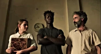 Kristen Stewart, Don McKellar, and Weikert Bungue - Crimes of the Future