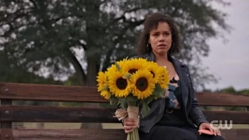 Genelle Williams with sunflowers - Family Law