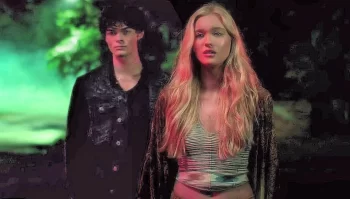 Lawrence Taylor Gray as Harlan and Chloe Rose Robertson as Luna - Wolf Pack 101