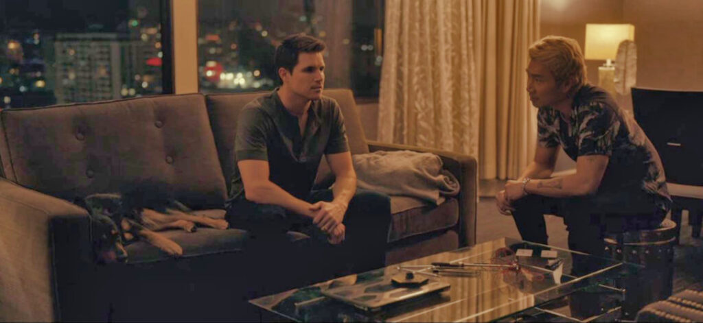 Casey talks with Evan 2.0. Casey''s dog Trotsky is played by April Mullen's dog El Perro.