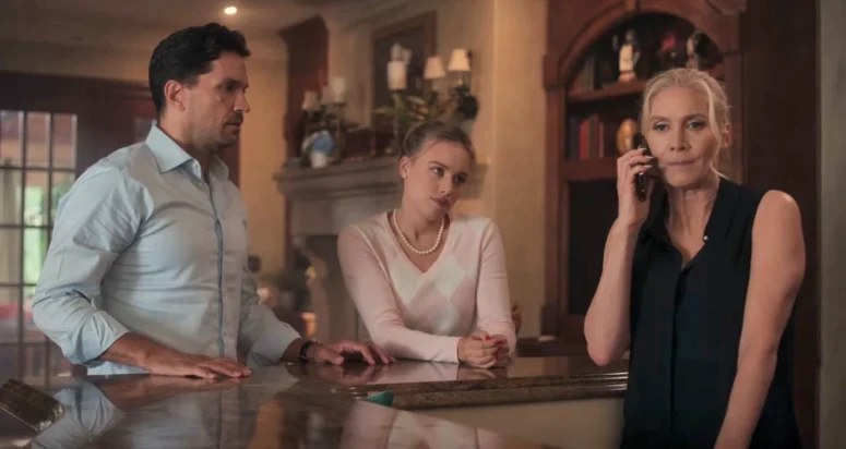 Dylan McNamara, Grace Dzienny, and Elizabeth Mitchell - First Kill