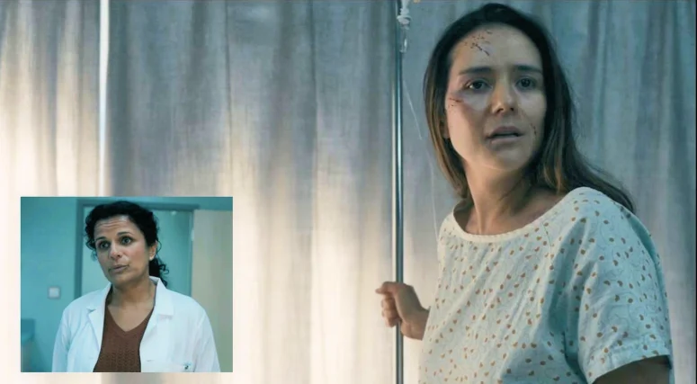 Catalina Sandino Moreno as Tabitha and (inset) Sharleen Kalayil as Dr. Brody - From 210