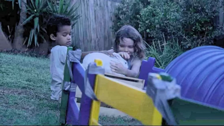 Hugo Soysa as Toby and Lily LaTorre as Mia - Run Rabbit Run