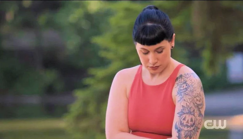 Jacqueline Breakwell as reporter Sandra Dell - Family Law 203