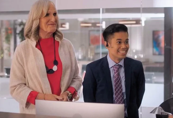 Bobbi Charlton as Jerri and Ryan Lino as Winston - Family Law 205