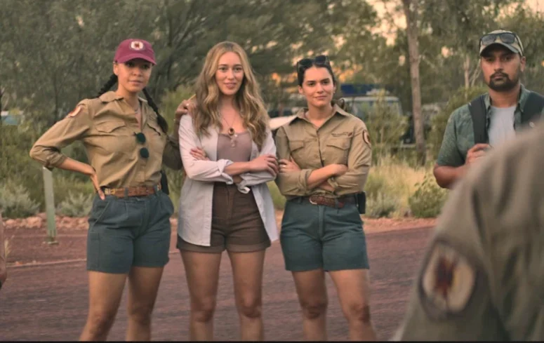 Lulu (Vivienne Awosoga), Alice (Alicia Debnam-Carey), and an unnamed park ranger - The Lost Flowers of Alice Hart
