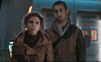 Daniel Malik as Finch and Jess Salgueiro as Saldana - Beacon 23