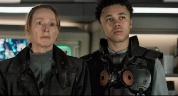 Jaeden Noel as Chick and Marnie McPhail as Dr. Rojan Kennedy - Beacon 23