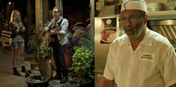 The three people who help Adam make a decision. A busker and his girlfriend (Ashleigh Rains and Danny Smith), and a short order cook at the Good Bite Restaurant