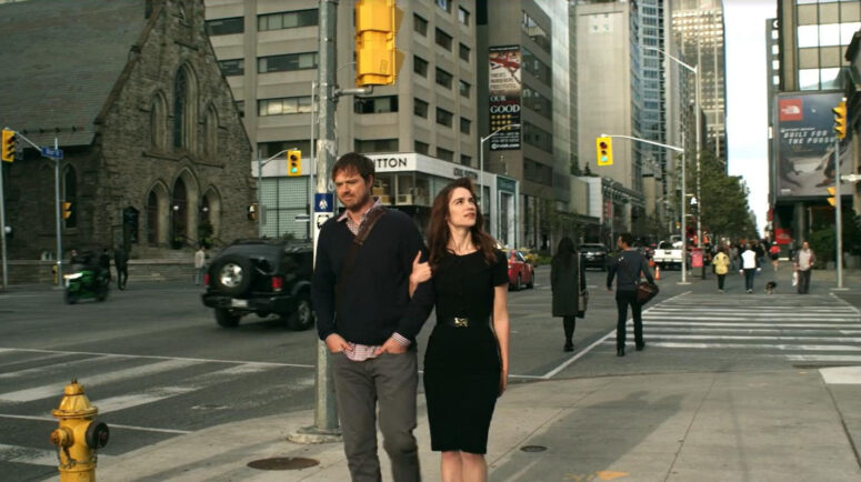 Emma and Adam walk past Toronto's Anglican Church of the Redeemer - A Sunday Kind of Love