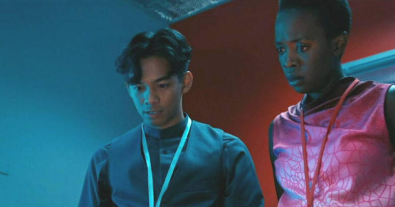 Aldrin Bundoc as Eric and Natasha Mumba as Harmony - Beacon 23