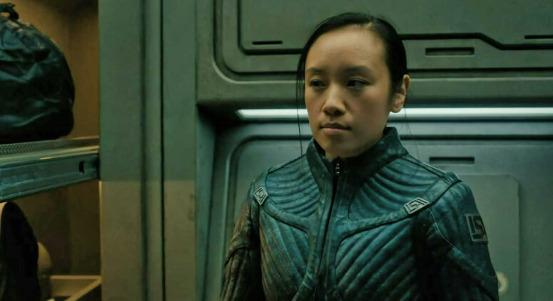 Ellen Wong as Iris suiting up - Beacon 23