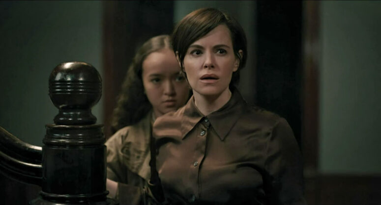 Emily Hampshire as Rachel York, and Sirena Gulamgaus as her daughter Mia - Humane