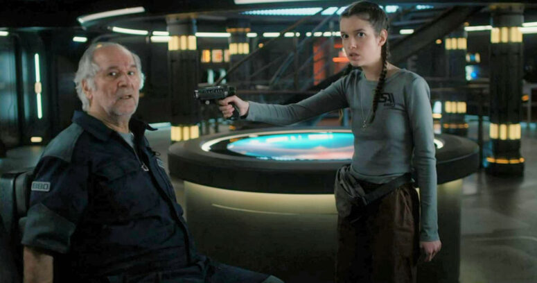 Jocko is held at gunpoint on Beacon 90 by Aster Calyx.