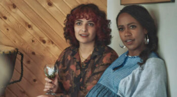 Waverly's aunt Van (Ghazal Azarbad) and her very pregnant wife Lena (Rukiya Bernard