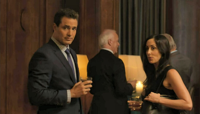 Victor Webster as Mike Bolinski and Catherine Reitman as Kate Foster - Workin Moms