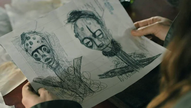 Jade's drawing of the ward near the abandoned settlement - From