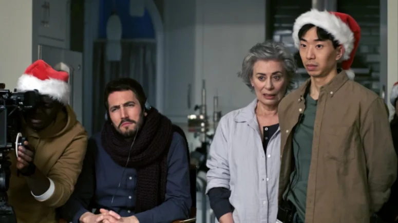 The director (Gregory Ambrose Calderone), the AD (Daniel Lum) and Props Master Nell (Mimi Kuzyk) - Auld Lang Syne
