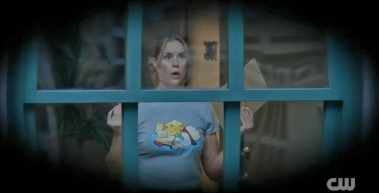 Amy Goodmurphy as Yates being a Cheese-of-the-Month Club salesperson. - Wild Cards 204