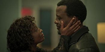 Hlubi Mboys as Jackie and Tony Kgoroge as Khaya - Recipes for Love and Murder 203