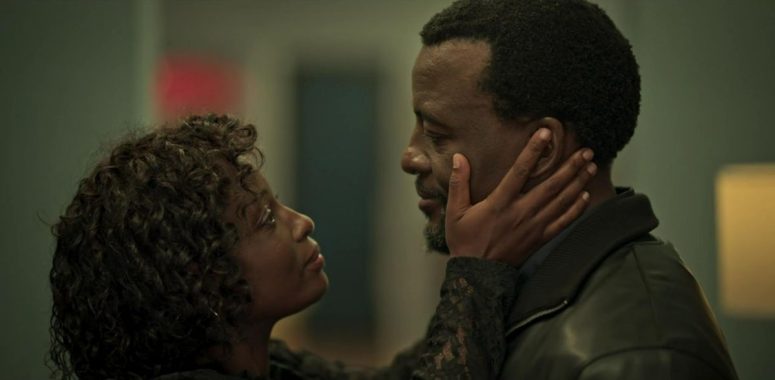 Hlubi Mboys as Jackie and Tony Kgoroge as Khaya - Recipes for Love and Murder 203