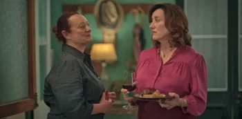 Robyn Scott as Aileen and Maria Doyle Kennedy as Maria - Recipes for Love and Murder