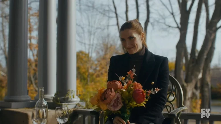 Susan Ireland (Sarah Levy) with peonies - SurrrealEstate